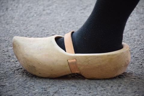 Clog. The Dutch for "clog" is "klomp".