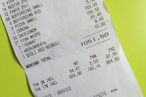 A bill; a check. The French for "a bill; a check" is "une addition". A bill; a check. The French for "a bill; a check" is "une addition".