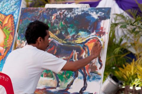 A painting. The French for "a painting" is "un tableau". A painting. The French for "a painting" is "un tableau".