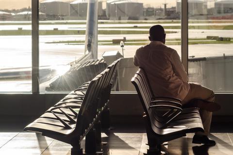 The stopover. The French for "the stopover" is "l’escale".