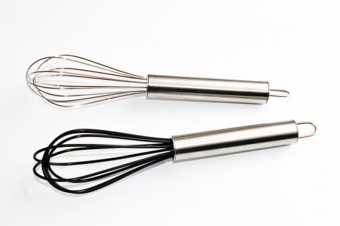 Whisk. The French for "whisk" is "fouet".