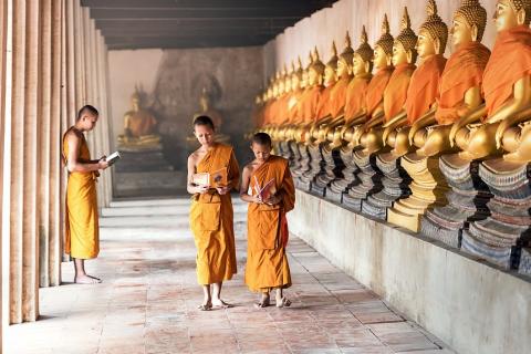 Buddhism. The Thai for "Buddhism" is "ศาสนาพุทธ".