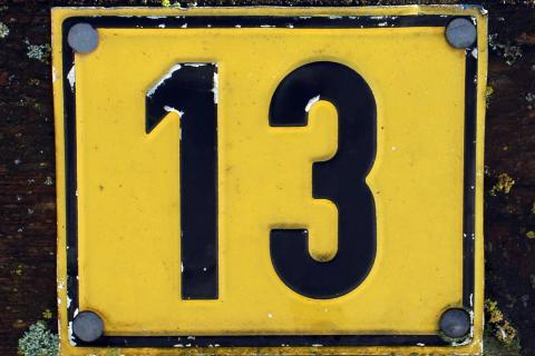 Thirteen. The Thai for "thirteen" is "สิบสาม". Thirteen. The Thai for "thirteen" is "สิบสาม".