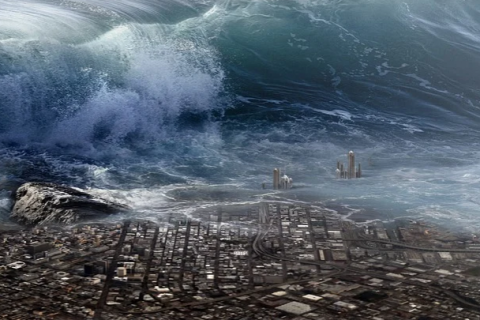 Tsunami. The Thai for "tsunami" is "ซึนามิ".