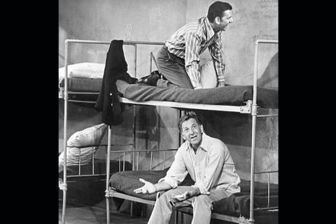 Two men on a bunk bed. The Thai for "two men on a bunk bed" is "ผู้ชายสองคนบนเตียงสองชั้น". Two men on a bunk bed. The Thai for "two men on a bunk bed" is "ผู้ชายสองคนบนเตียงสองชั้น".