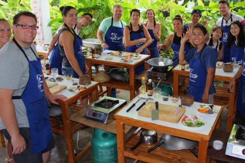 Students in a Thai cooking class. The Thai for "students in a Thai cooking class" is "ผู้เรียนในชั้นเรียนทำอาหารไทย". Students in a Thai cooking class. The Thai for "students in a Thai cooking class" is "ผู้เรียนในชั้นเรียนทำอาหารไทย".